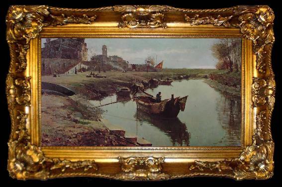 framed  Pietro Fragiacomo Venezia povera, ta009-2